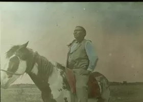 Native American man on a horse