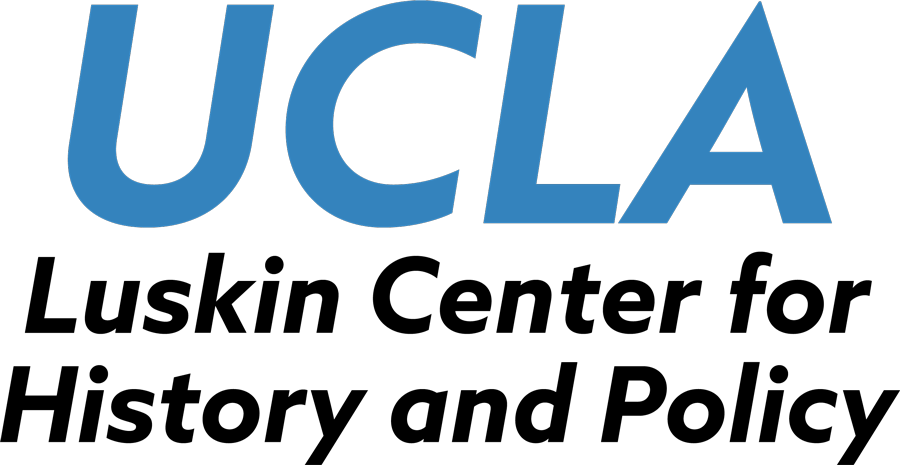 UCLA Luskin Center for History and Policy logo with “UCLA” in large blue letters above black text.