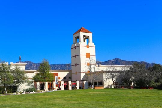 Exterior of museum showing bell tower