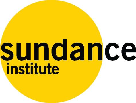The logo features a large yellow circle with the words "sundance institute" in bold black letters, with "sundance" partially overlapping the circle and "institute" positioned below it.