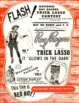 Advertisement selling the Trick Lasso, Roy Rogers and Dale Evans Archives, Library and Archives, Autry Museum; T2010-28.