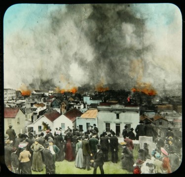 San Francisco Aflame, a View from Telegraph Hill