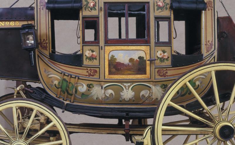 close up of a stagecoach