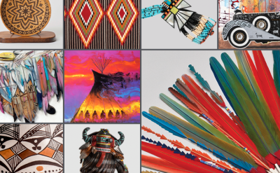colorful grid of various artwork types that can be found at the marketplace