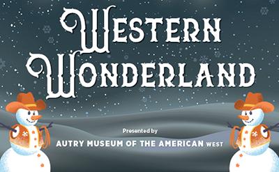 Western Wonderland Banner with a snowman in a cowboy hat on each side