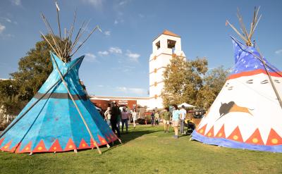 Tepees on the Autry Lawn
