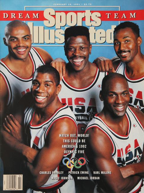 magazine cover of sports team, the dream team