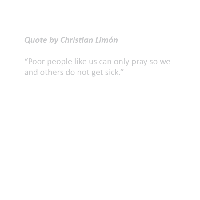 Quote by Christian Limón “Poor people like us can only pray so we and others do not get sick.”