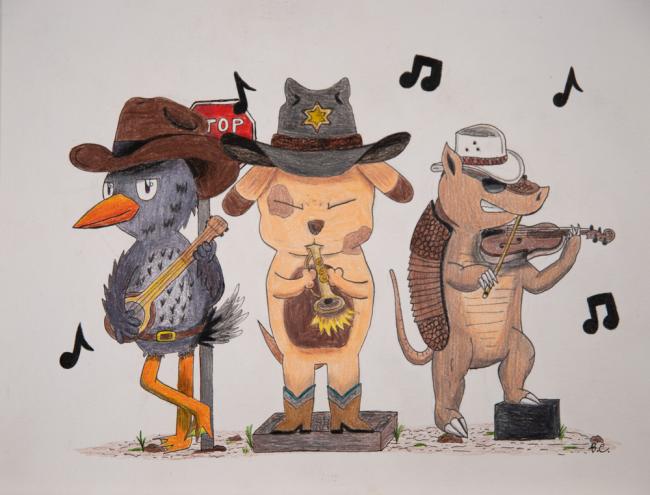 animals playing music