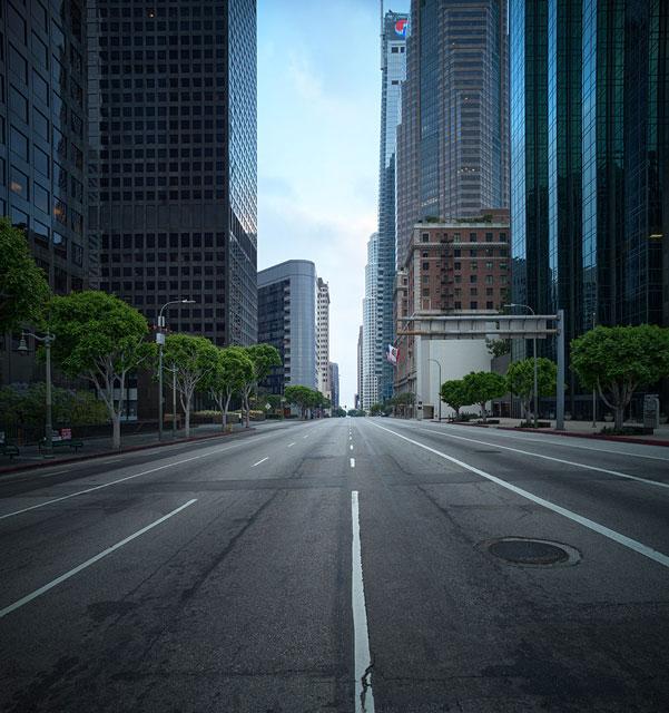 Photos of a deserted Los Angeles