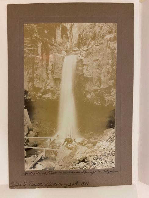 old photograph of waterfall
