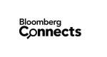 The image shows the Bloomberg Connects logo, which consists of the words "Bloomberg Connects" in black text on a white background. The "o" in "Connects" contains a stylized magnifying glass.