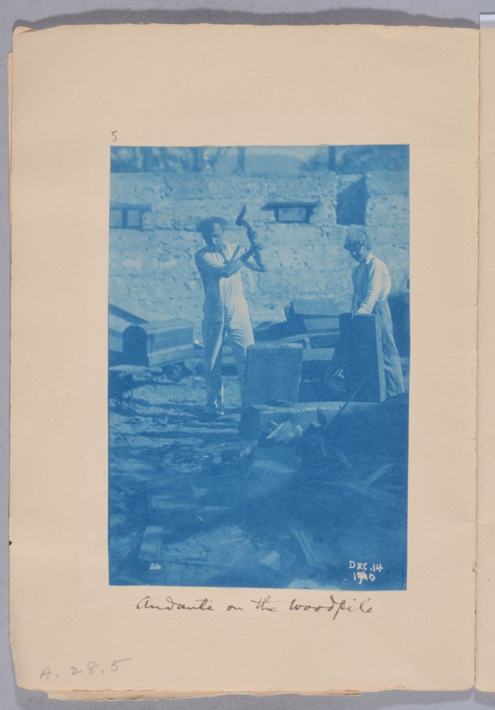 Charles and Jordan Lummis During the Construction of El Alisal, Lummis Family Album, December 14, 1910. Autry Museum of the American West; A.28.5 Charles and Jordan Lummis During the Construction of El Alisal, Lummis Family Album, December 14, 1910. Autry Museum of the American West; A.28.5